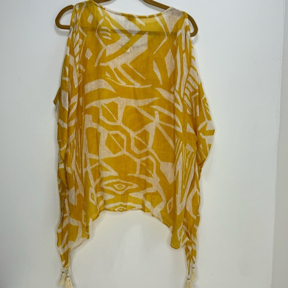 Chicos Oversized Linen popover poncho - Picture 2 of 5